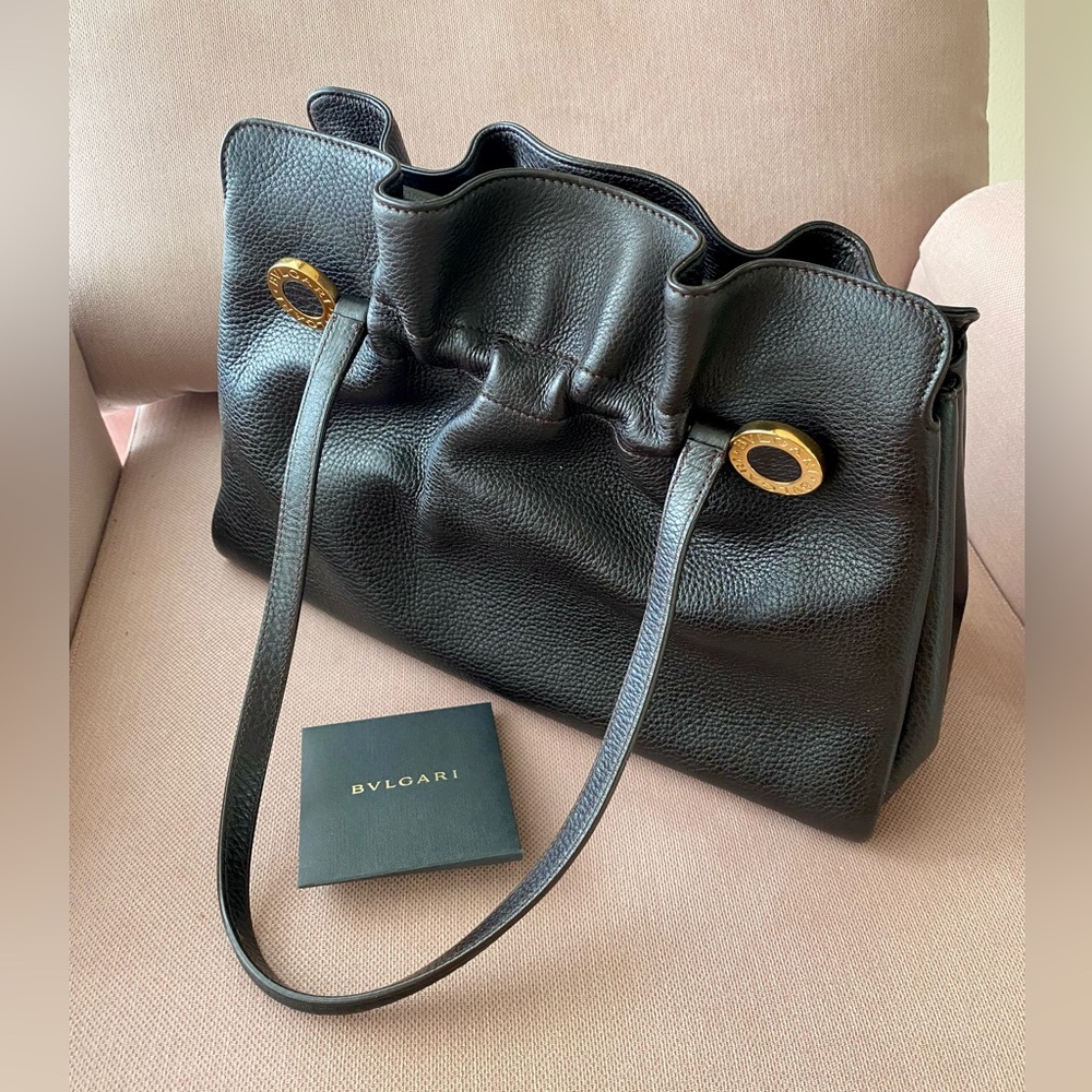 Bvlgari Espresso Brown Tote Work Bag